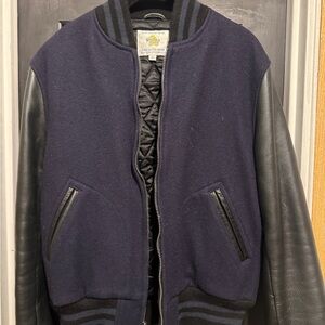 Golden Bear Club Monaco Navy and Black Men's Bomber Jacket